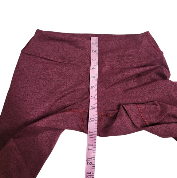 NOBULL Cropped Ankle Leggings Heathered Wine Womens Size M - Picture 7 of 14